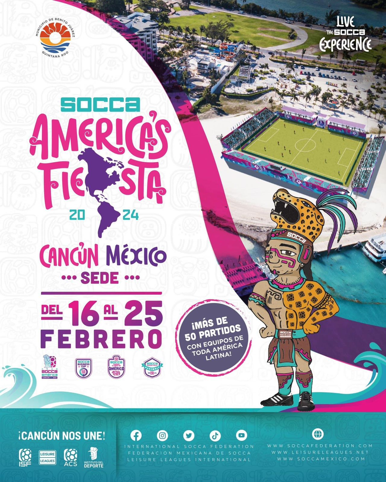 Copa Socca América 2024 reunirá a las estrellas del fútbol en Cancún