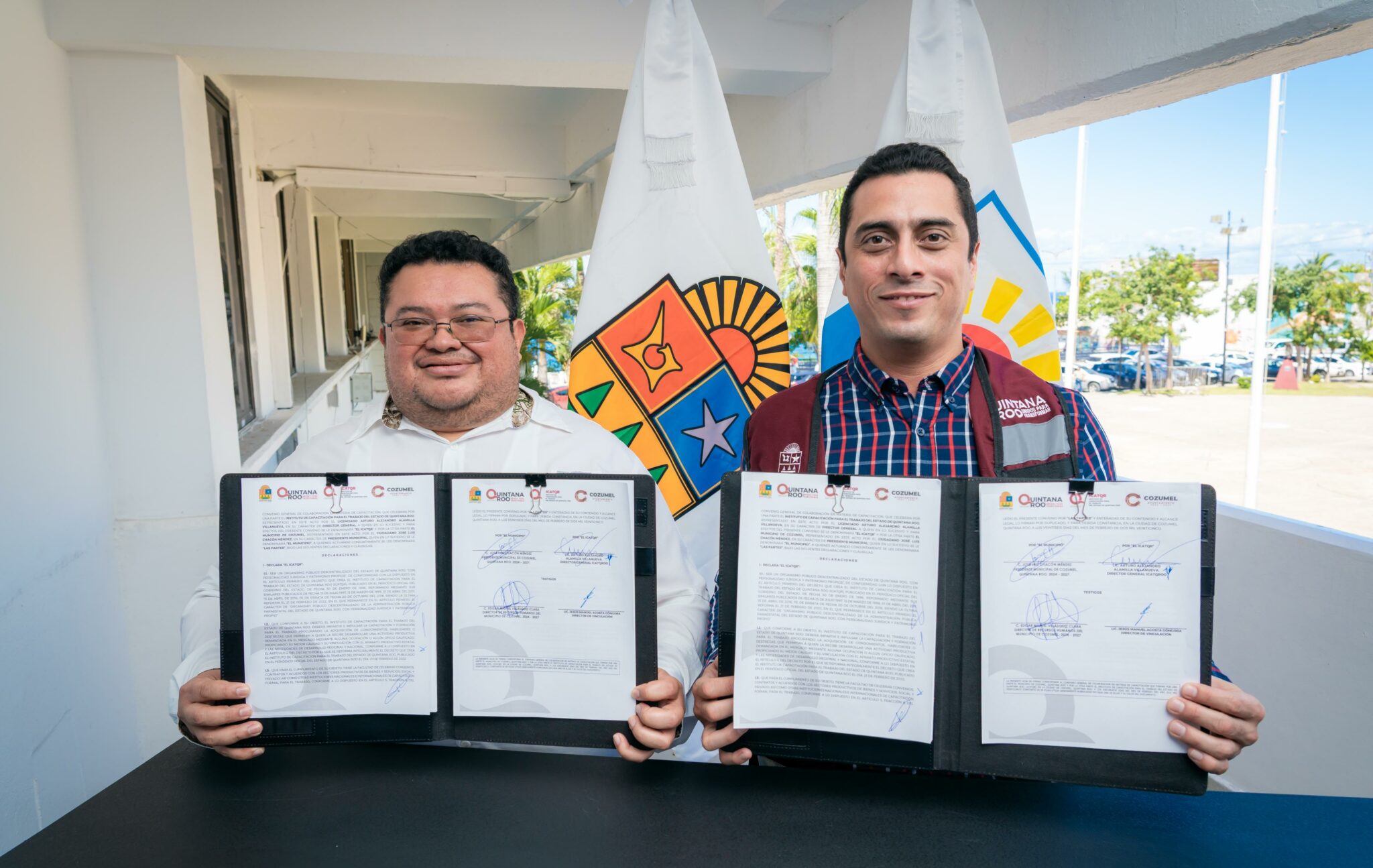Cozumel e ICATQR firman convenio para capacitación laboral